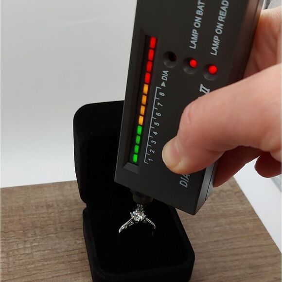 1 Carat Platinum Plated Moissanite 925 Silver Engagement Ring - Picture 7 of 14